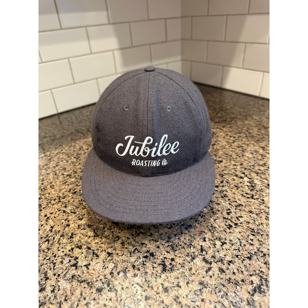 Jubilee Roasting Ebbets Field Flannels Hat Men OS Gray Wool Leather Strap USA